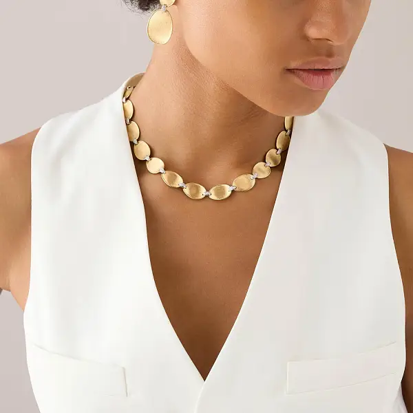 Marco Bicego Lunaria Diamonds CB2893_B YW Q6 黄金项链