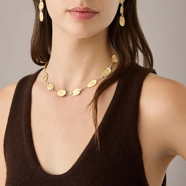 Marco Bicego Lunaria Diamonds CB2099_B YW Q6 黄金项链