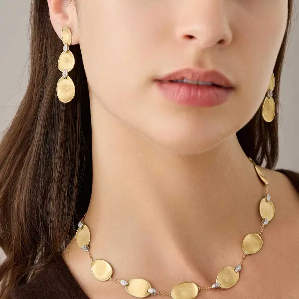 Marco Bicego Lunaria Diamonds OB1461_B YW Q6 黄金耳环