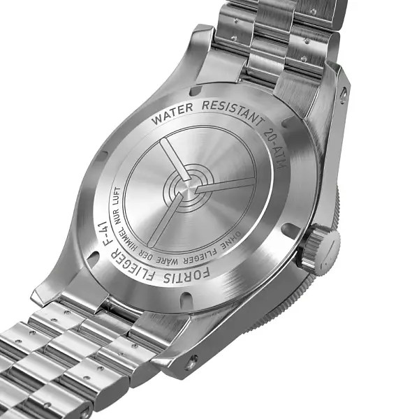 Fortis Flieger F-41 Petrol on Block Bracelet F4220021