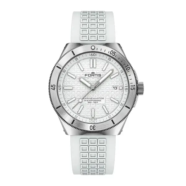 Fortis Marinemaster M-40 雪白色地平线表带 F8120009
