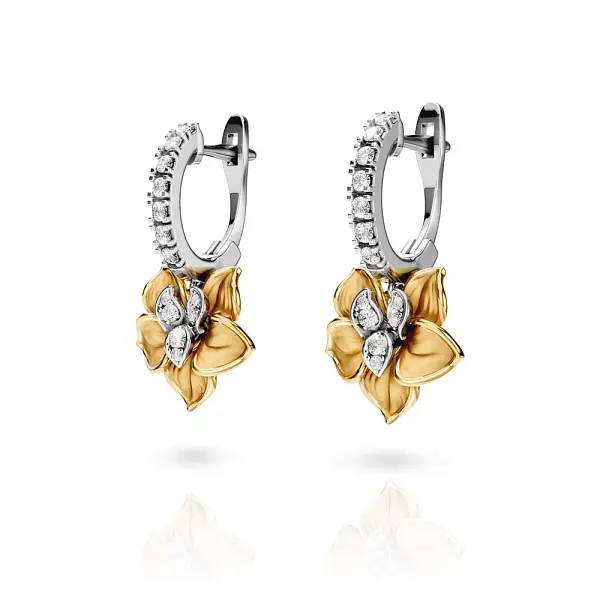 Carrera y Carrera 兰花 Long 耳环