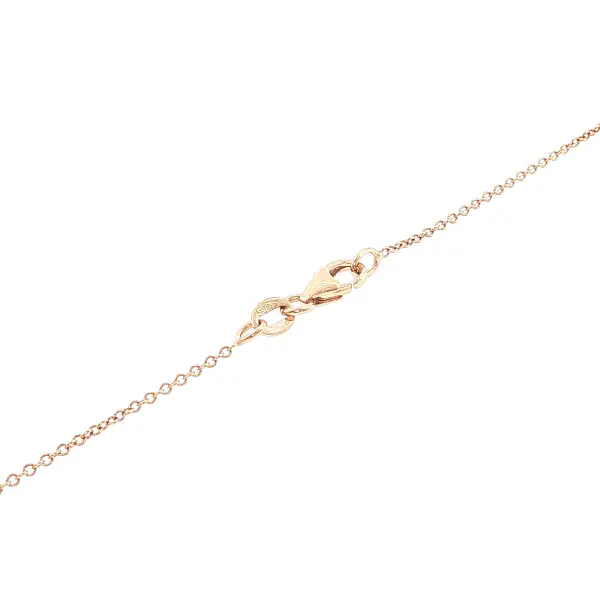 黄金方形锆石吊坠项链