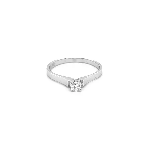 镶钻黄金订婚戒指