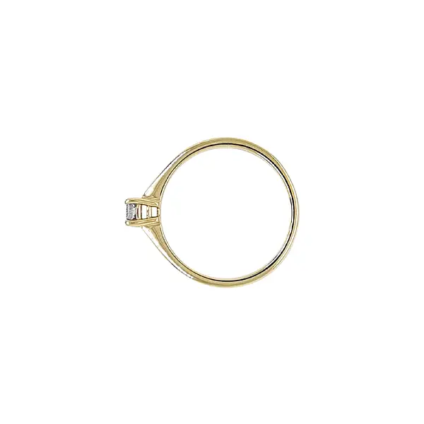 镶钻黄金订婚戒指