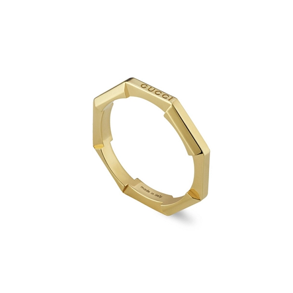 金色 Gucci Link to Love 镜面戒指 YBC662194001014