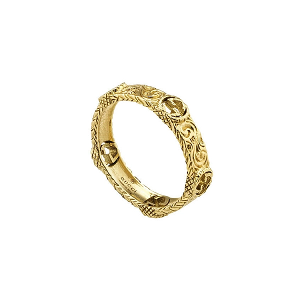 Gucci 互扣 G 黄金戒指 YBC603608001014