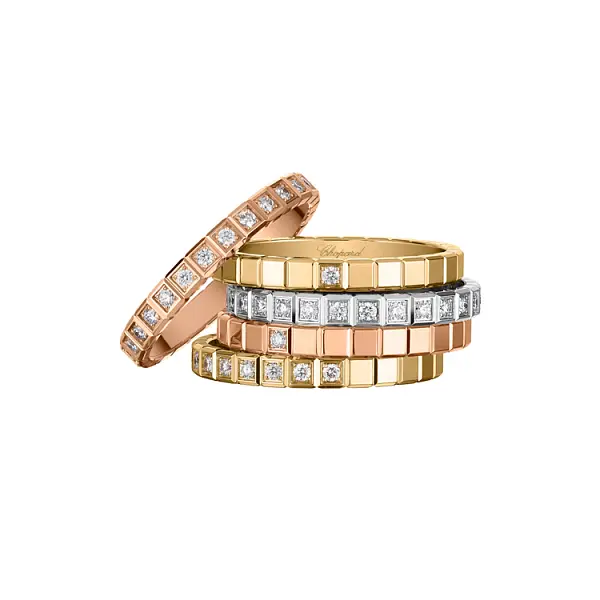 萧邦冰块金戒指 829834-0066