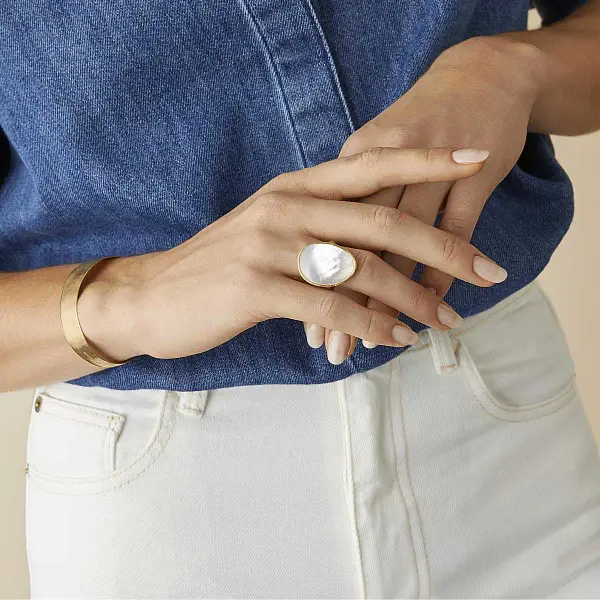 Marco Bicego Lunaria 金戒指 AB564 MPW Y 02