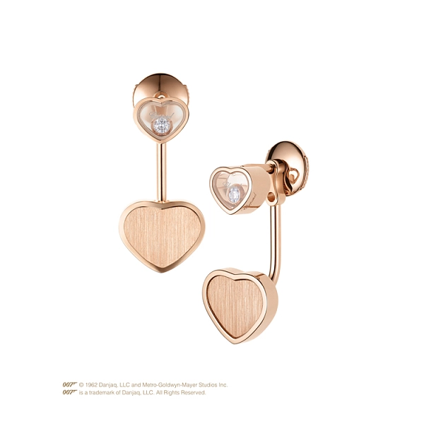 萧邦 Happy Hearts Golden Hearts James Bond 007 83A007-5021 黄金耳环