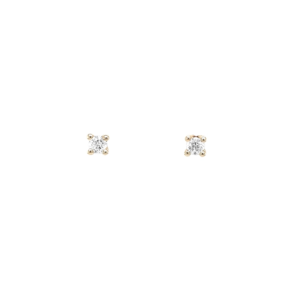 镶钻金耳环
