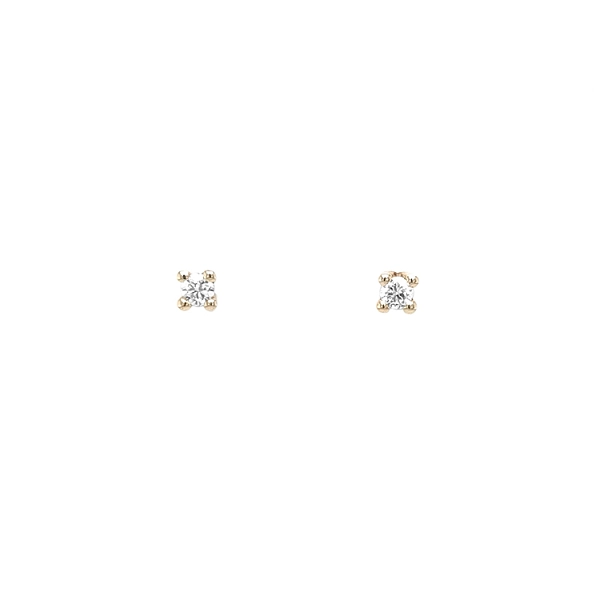 镶钻金耳环