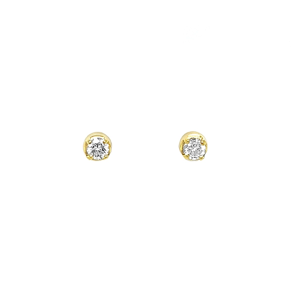 镶钻金耳环