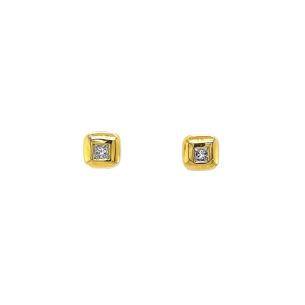 镶钻金耳环
