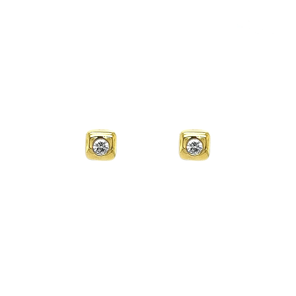 镶钻金耳环