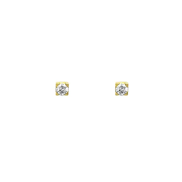 镶钻金耳环