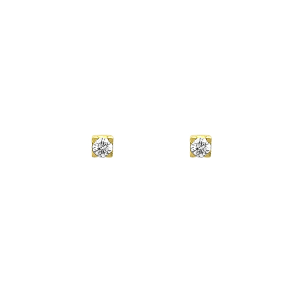 镶钻金耳环