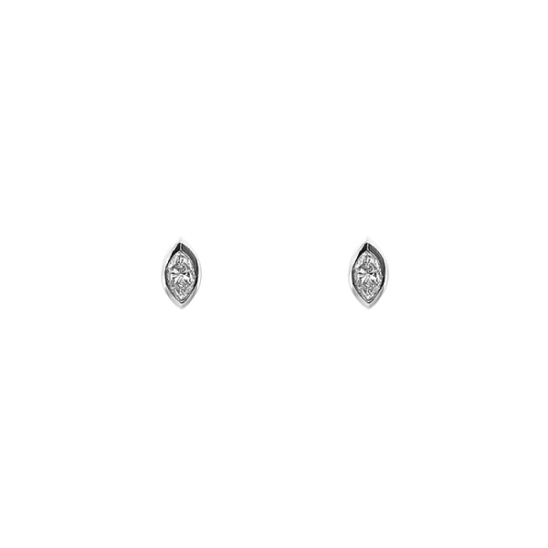 镶钻金耳环