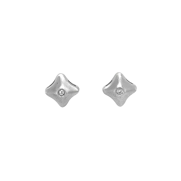 镶钻金耳环