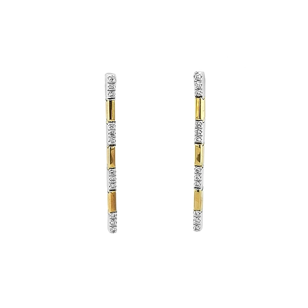 镶钻金耳环