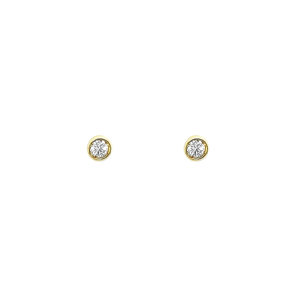 镶钻金耳环