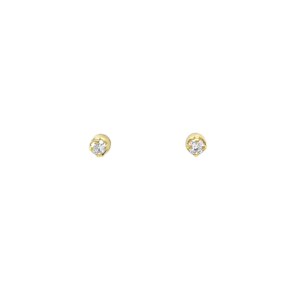 镶钻金耳环