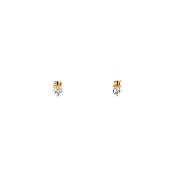 镶钻金耳环
