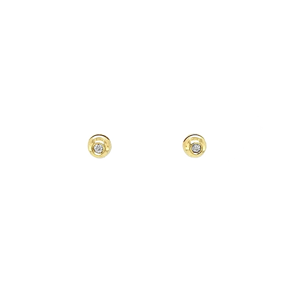 镶钻金耳环