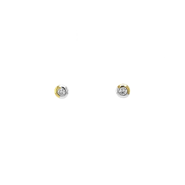 镶钻金耳环