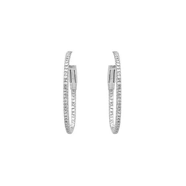 镶钻金色圆形耳环