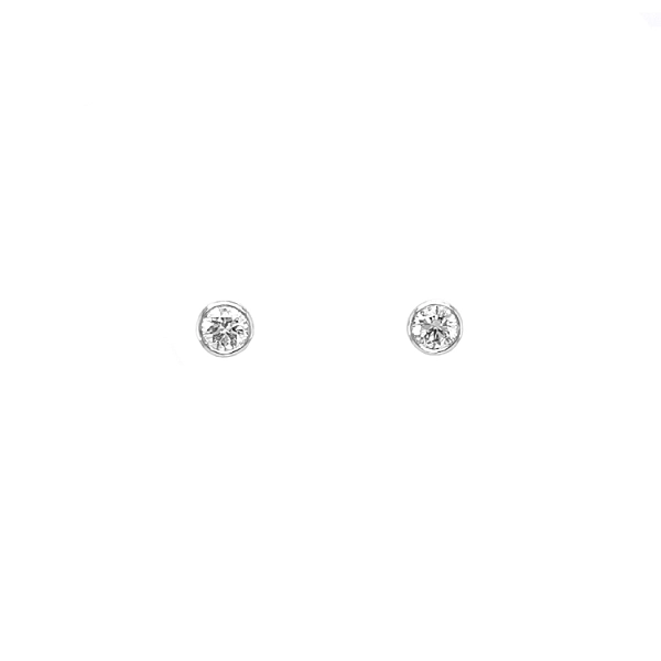 镶钻金耳环