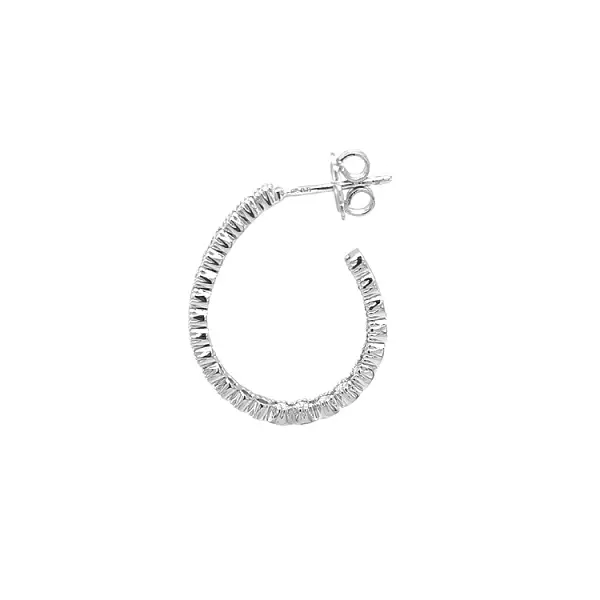 镶钻金色圆形耳环