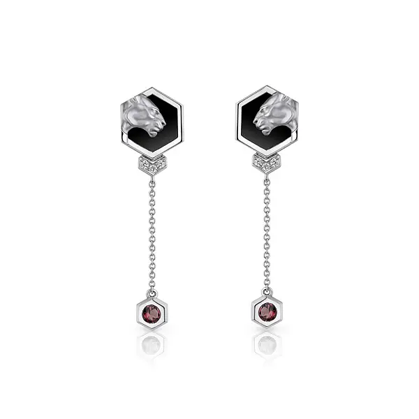 Carrera y Carrera Hexagon 黄金耳环