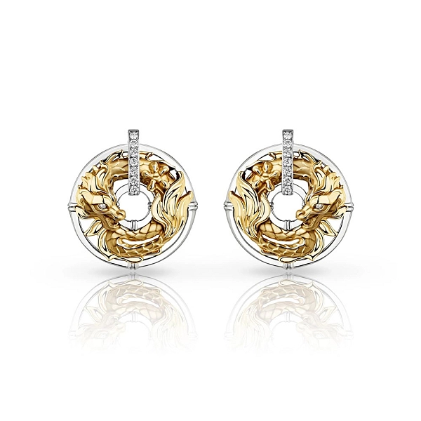 Carrera y Carrera New Shanghai 迷你金耳环