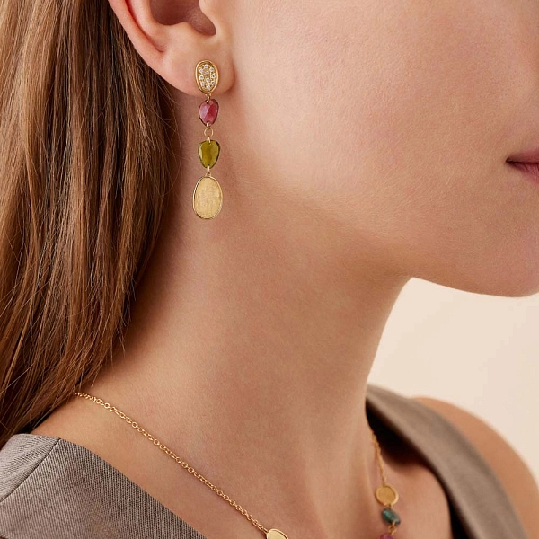 Marco Bicego Lunaria Color OB1899-B TM01 Y 黄金耳环