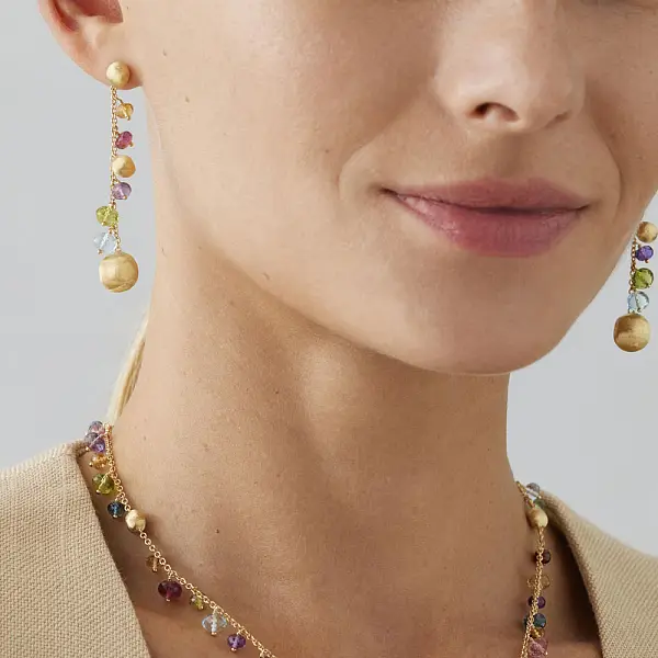 Marco Bicego 非洲宝石 OB1862 MIX02 Y 黄金耳环