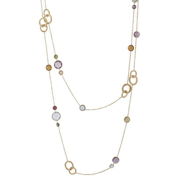 镶嵌半宝石的金项链 Marco Bicego Jaipur