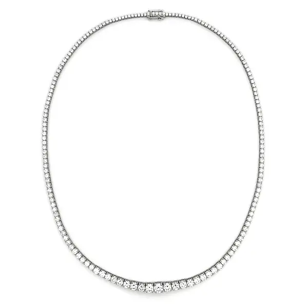 镶钻网球金项链