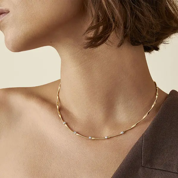 金色 Marco Bicego 马拉喀什项链 CG337 B1 YW