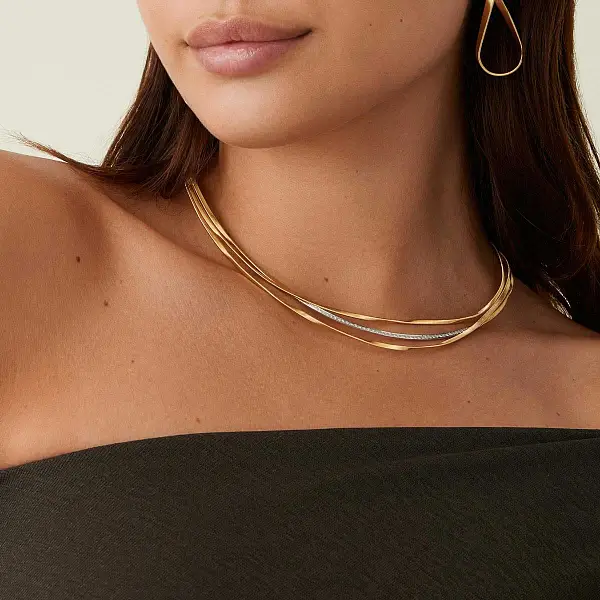 金色 Marco Bicego 马拉喀什项链 CG848 B YW M5