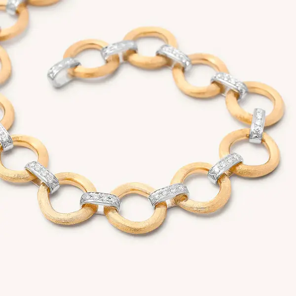 金色 Marco Bicego Jaipur 链节手镯 BB2660 B YW