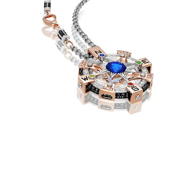 黄金吊坠 Zancan Black Magic Magnum EC614BR