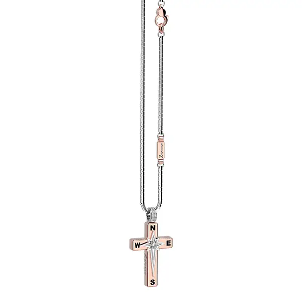 黄金吊坠十字架 Zancan Couture First EC512RB