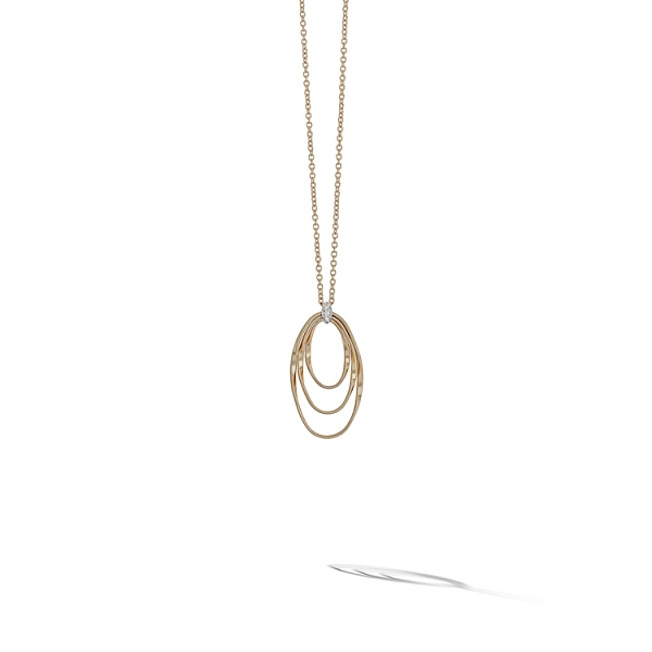 Marco Bicego Marrakech Onde 镶钻黄金吊坠
