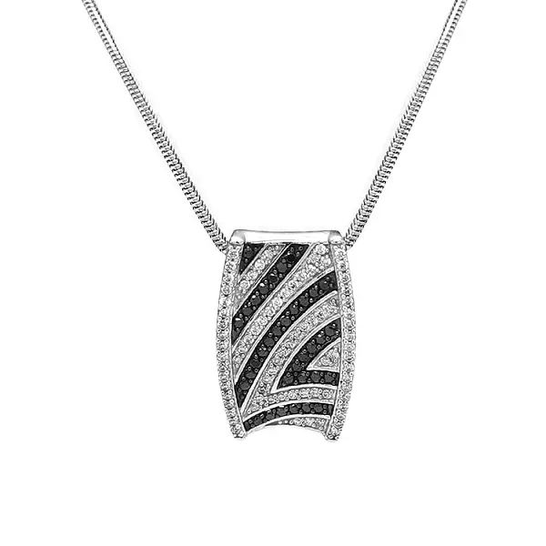 镶红白钻石黄金吊坠