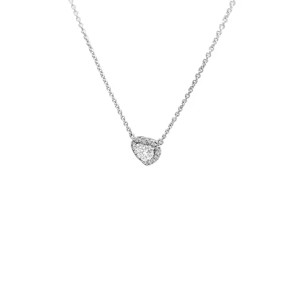 心形镶钻黄金吊坠