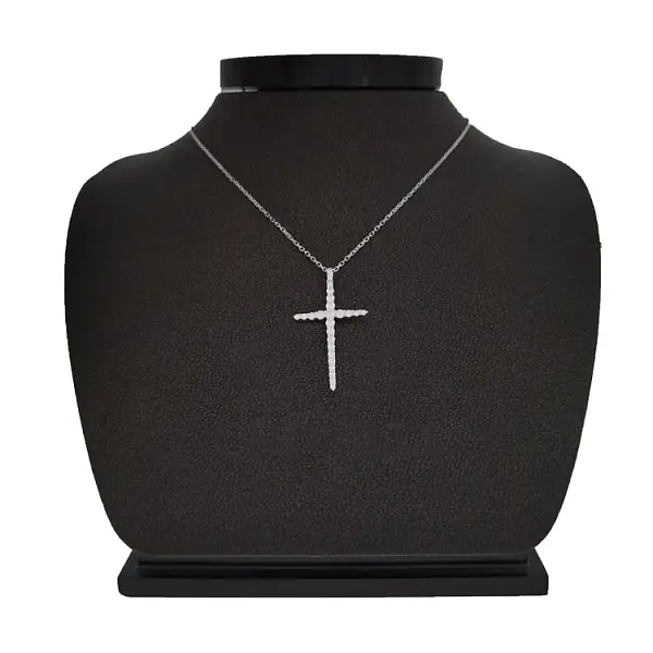 十字架镶钻黄金吊坠