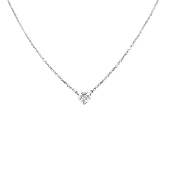 心形镶钻黄金吊坠