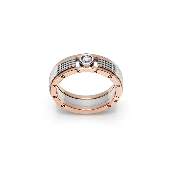 巴拉卡镶钻金色男士戒指 AN211461