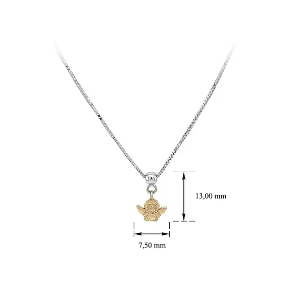 组合金天使项链